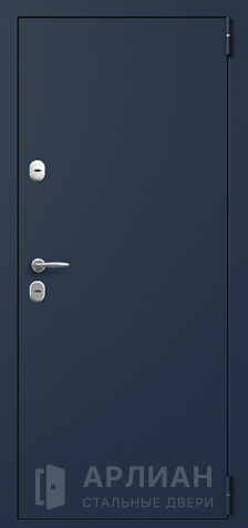 Фото « Синяя входная дверь внутри с отделкой МДФ №51»